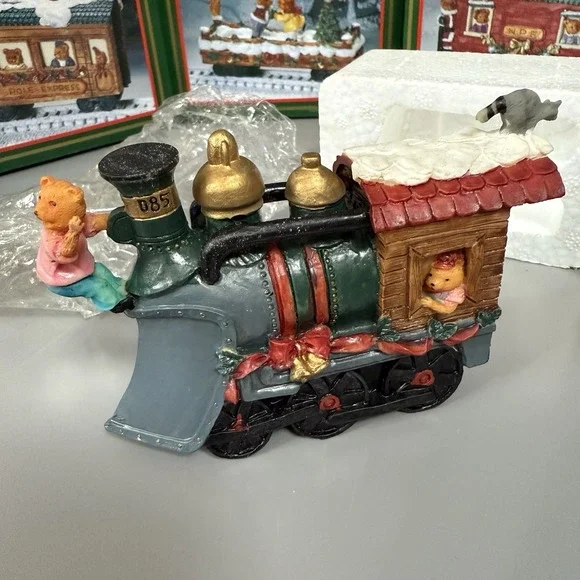 VTG 1994 North Pole Express 5 Box Christmas Train Set Village First Edition - Picture 9 of 15